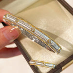 Classic Two - Tone Brushed Bangle - floysun