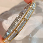 Classic Two - Tone Brushed Bangle - floysun