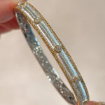 Classic Two - Tone Brushed Bangle - floysun