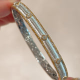 Classic Two - Tone Brushed Bangle - floysun