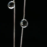 Clear Bubble Glass Cluster Long Necklace - floysun