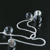 Clear Bubble Glass Cluster Long Necklace - floysun