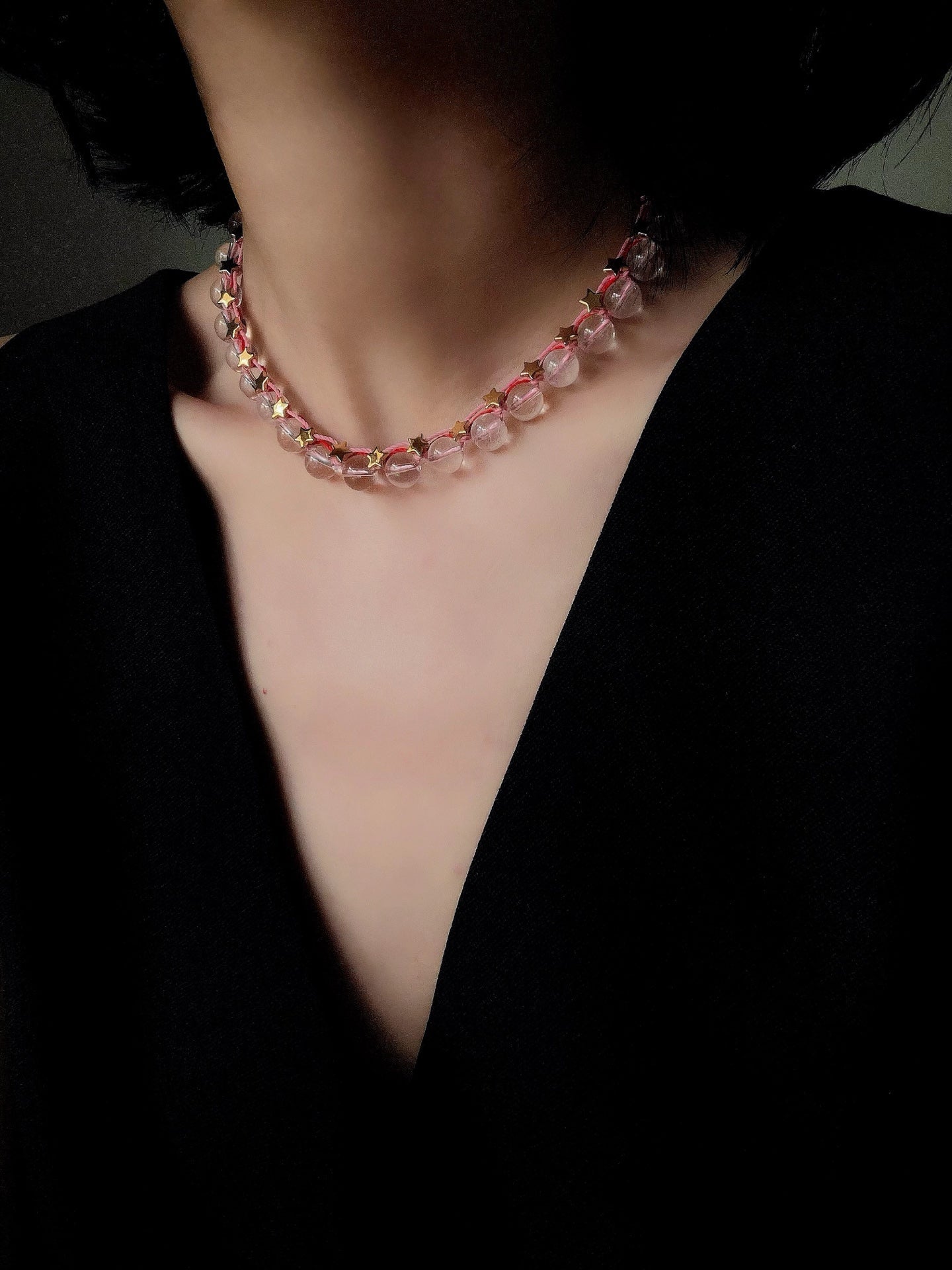Clear Quartz Star Braided Necklace - floysun