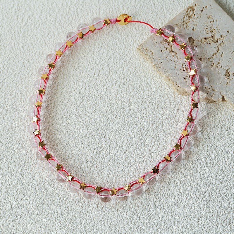 Clear Quartz Star Braided Necklace - floysun