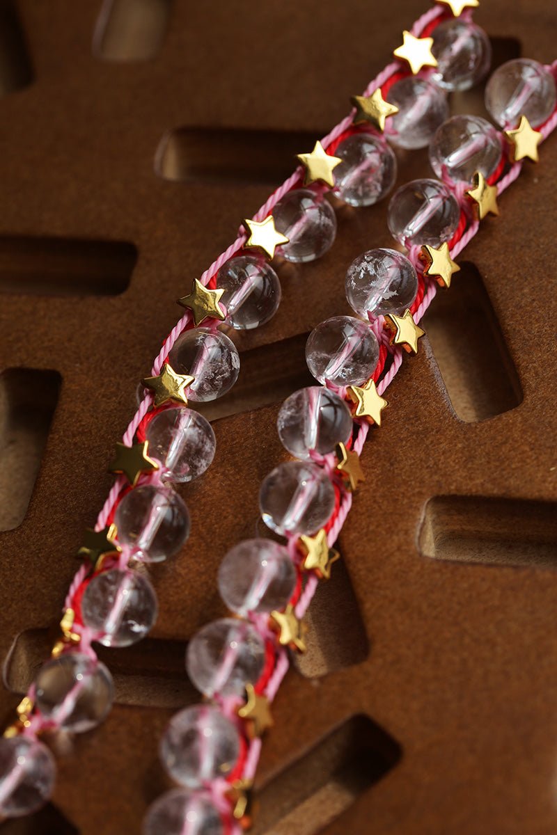 Clear Quartz Star Braided Necklace - floysun