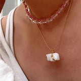 Clear Quartz Star Braided Necklace - floysun