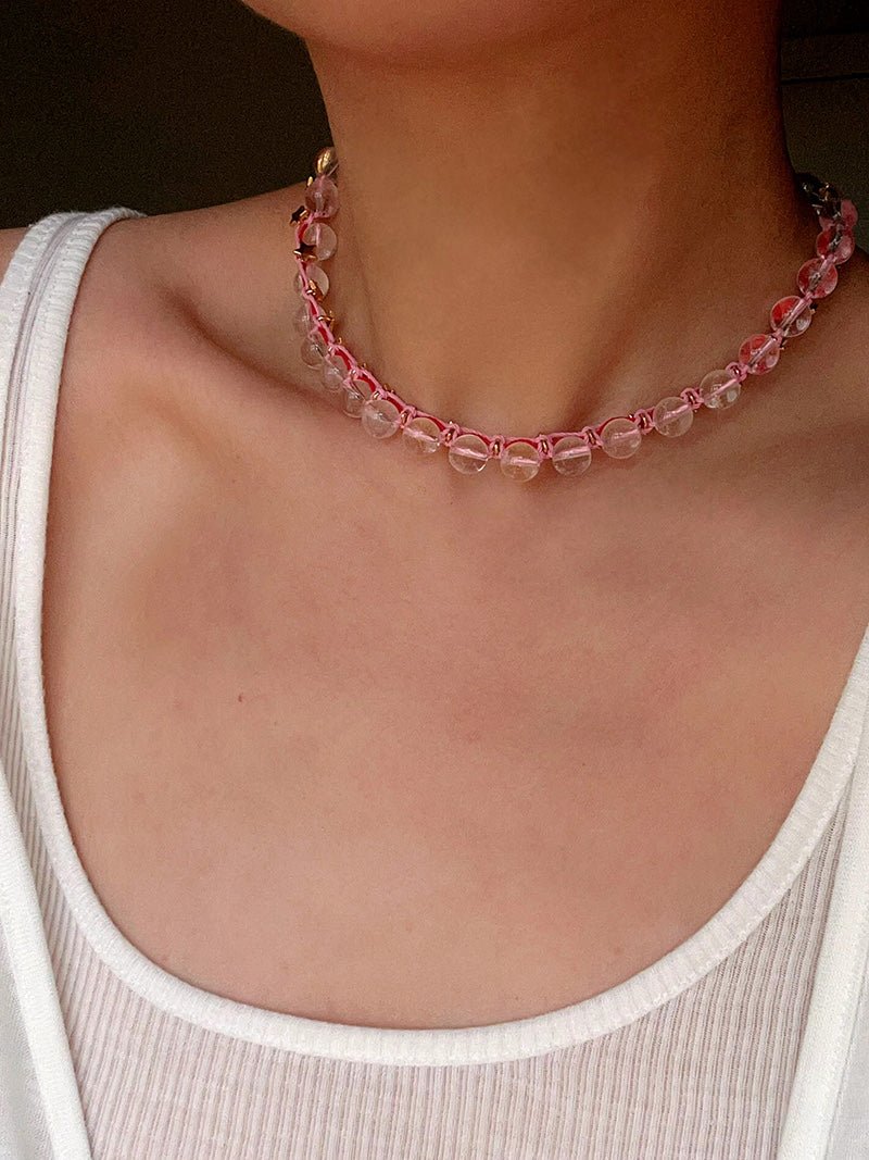 Clear Quartz Star Braided Necklace - floysun