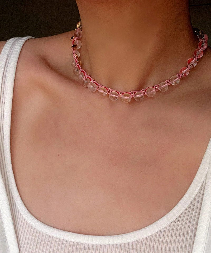 Clear Quartz Star Braided Necklace - floysun