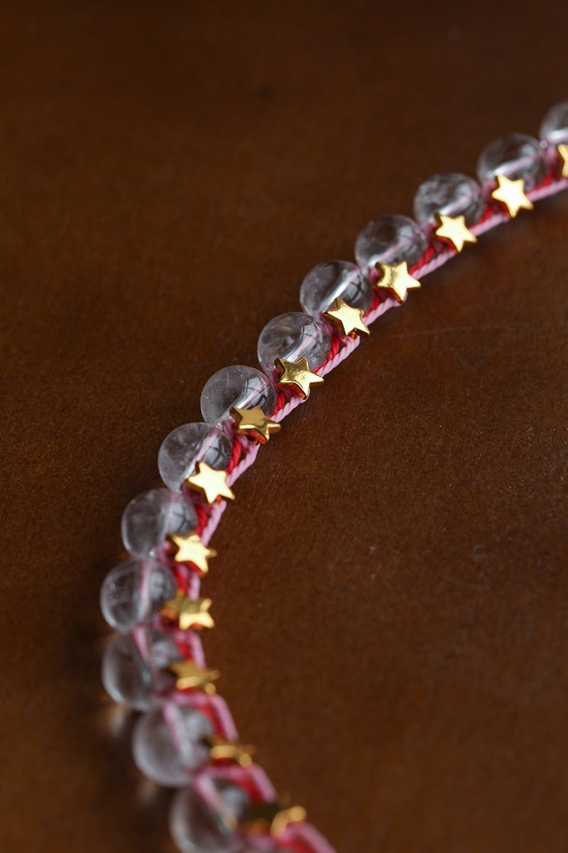 Clear Quartz Star Braided Necklace - floysun