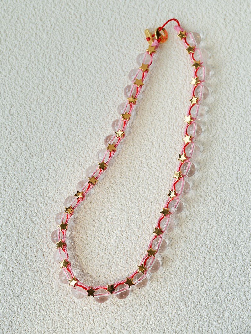 Clear Quartz Star Braided Necklace - floysun