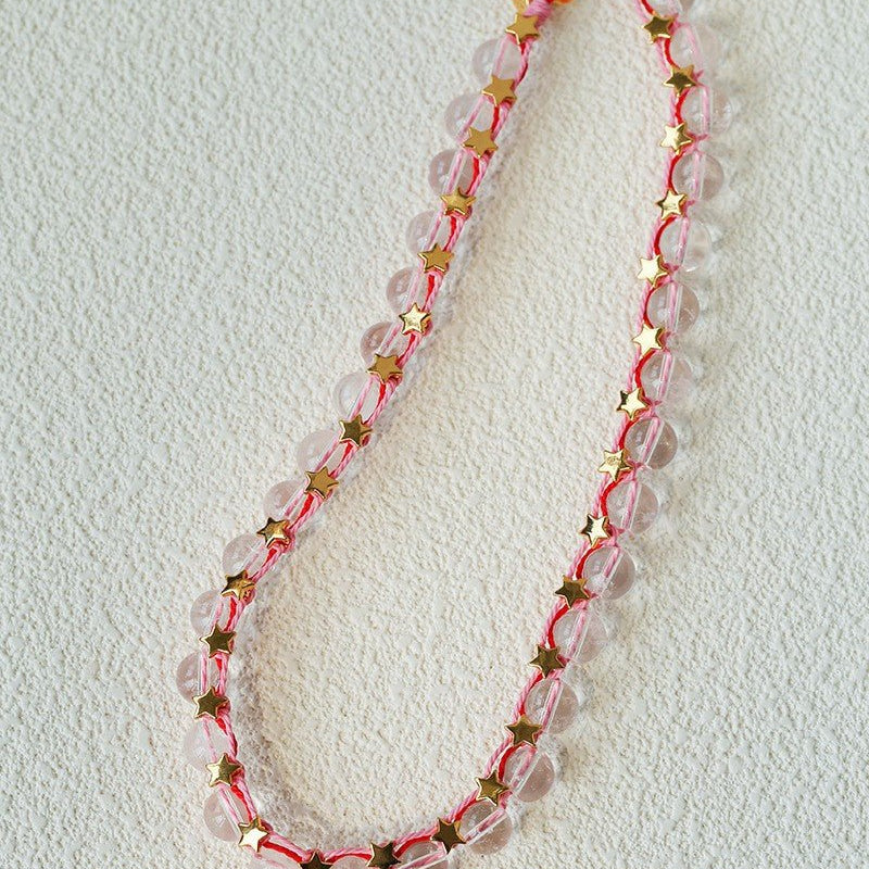 Clear Quartz Star Braided Necklace - floysun