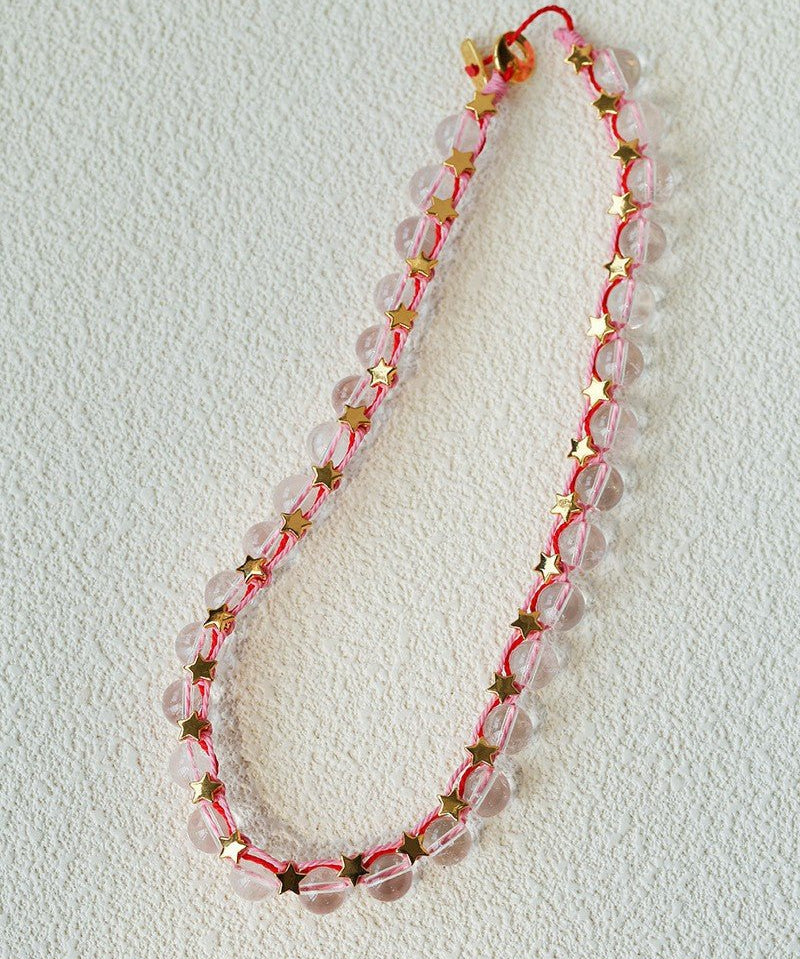 Clear Quartz Star Braided Necklace - floysun