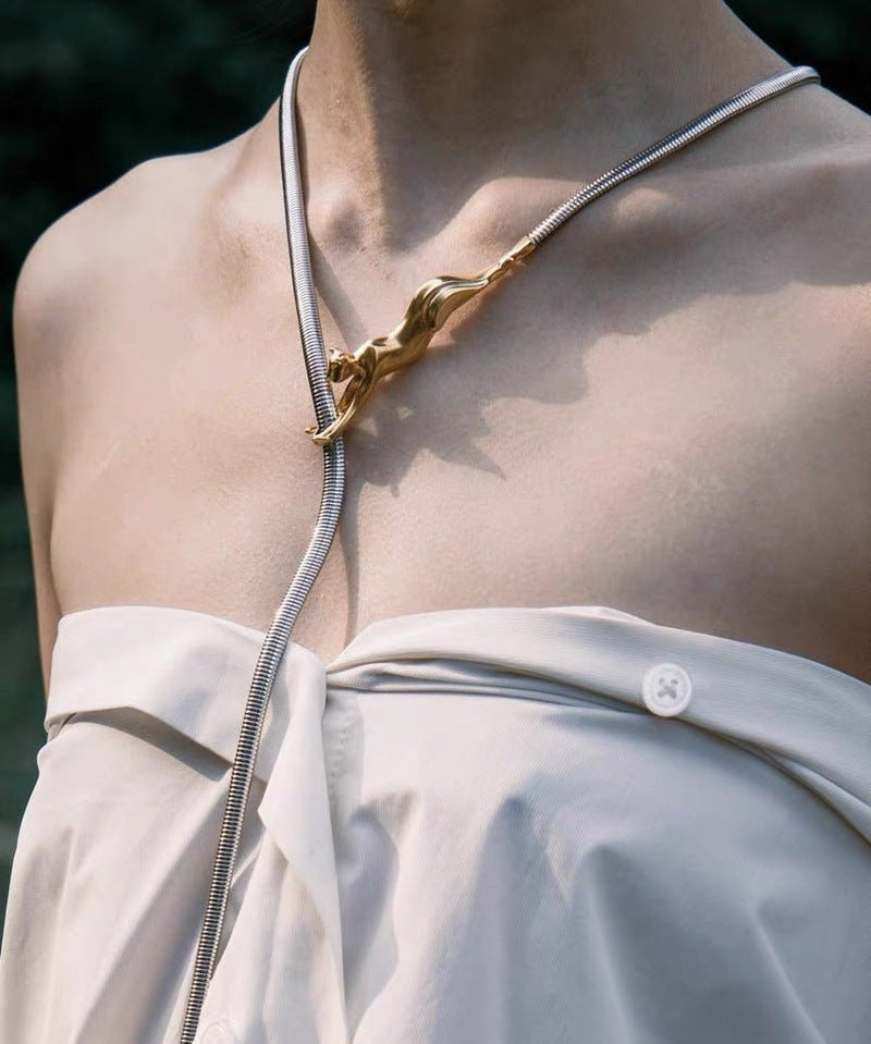 Climbing Leopard Adjustable Necklace & Waist Chain - floysun