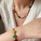 Clover Gemstone Adjustable Bracelet - floysun