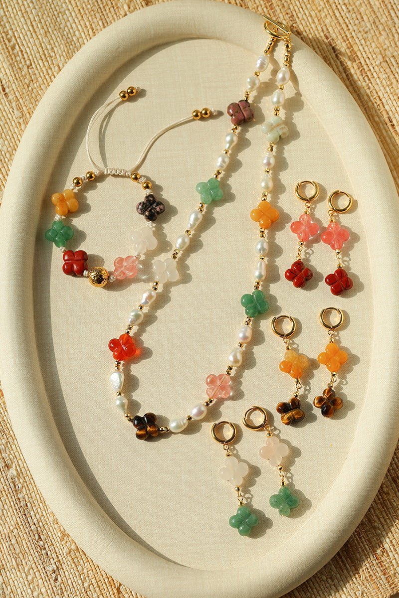 Clover Gemstone Adjustable Bracelet - floysun