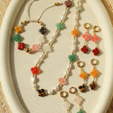 Clover Gemstone Adjustable Bracelet - floysun