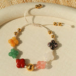 Clover Gemstone Adjustable Bracelet - floysun