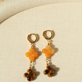 Clover Gemstone Drop Earrings - floysun