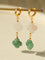 Clover Gemstone Drop Earrings - floysun