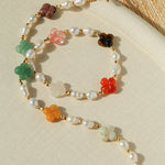 Clover Gemstone & Pearl Necklace - floysun