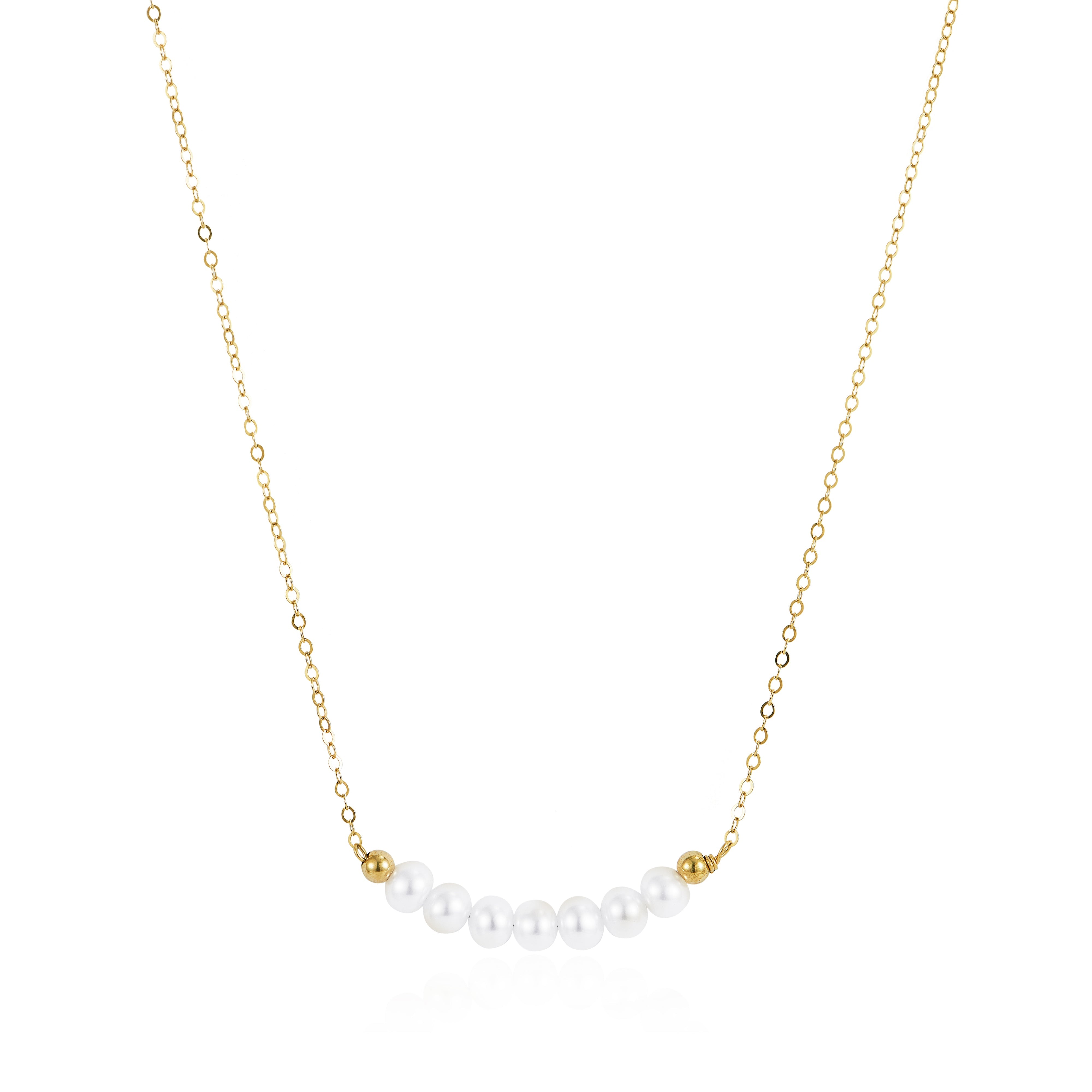 COCOKIM Adorn Series Golden Pearl Smile Necklace - floysun