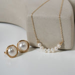 COCOKIM Adorn Series Golden Pearl Smile Necklace - floysun