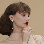 COCOKIM Classic Filigree Series Bead Long Stud Earrings - floysun