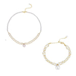 COCOKIM Embellished Series Double Layered Pendant Mix Necklace - floysun