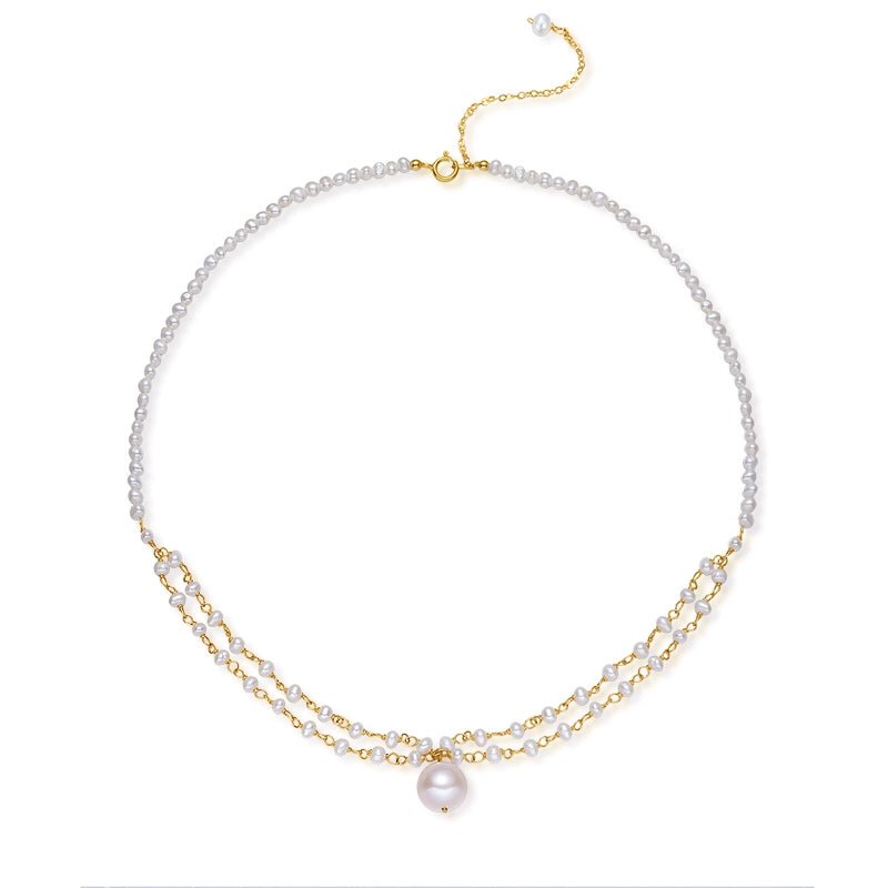 COCOKIM Embellished Series Double Layered Pendant Mix Necklace - floysun