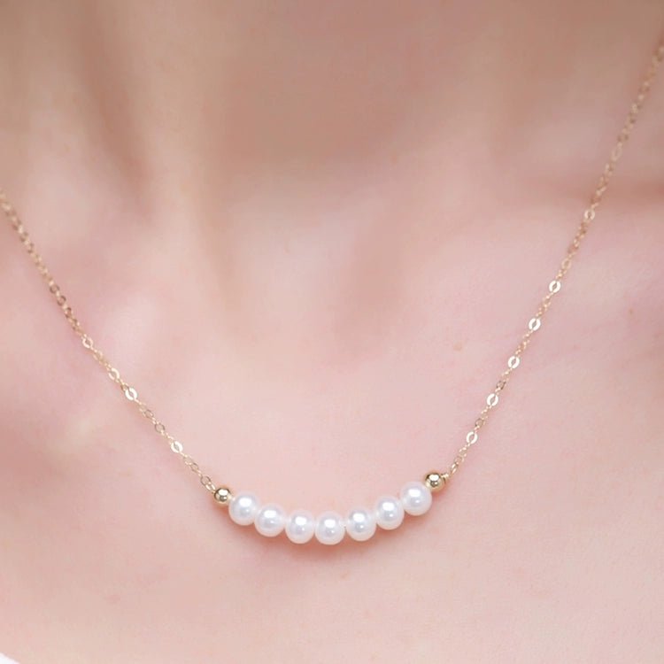 COCOKIM Embellished Series Golden Pearl Smile Necklace - floysun