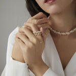 COCOKIM Embellished Series Soft Chain Lace Pearl Ring - floysun