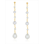 COCOKIM Flowing Bead Series Multi - Bead Long Chain Ear Studs - floysun