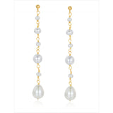 COCOKIM Flowing Bead Series Multi - Bead Long Chain Ear Studs - floysun