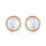 COCOKIM Geometric Series Circular Winding Ear Clip Pearl Ear Studs - floysun