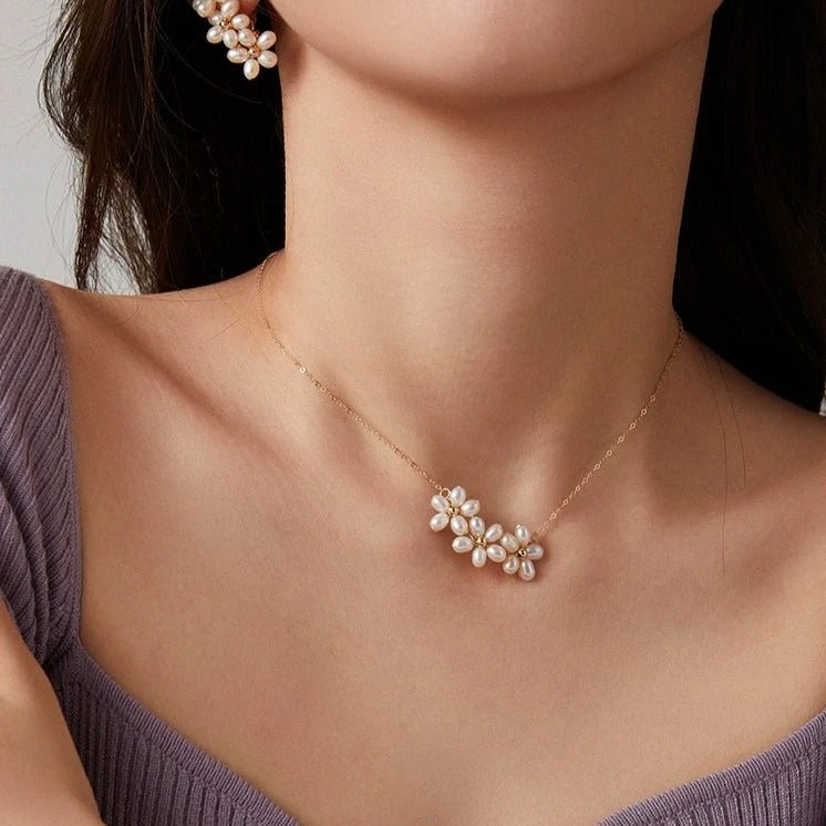 COCOKIM Narcissus Petal Pearl Necklace - floysun
