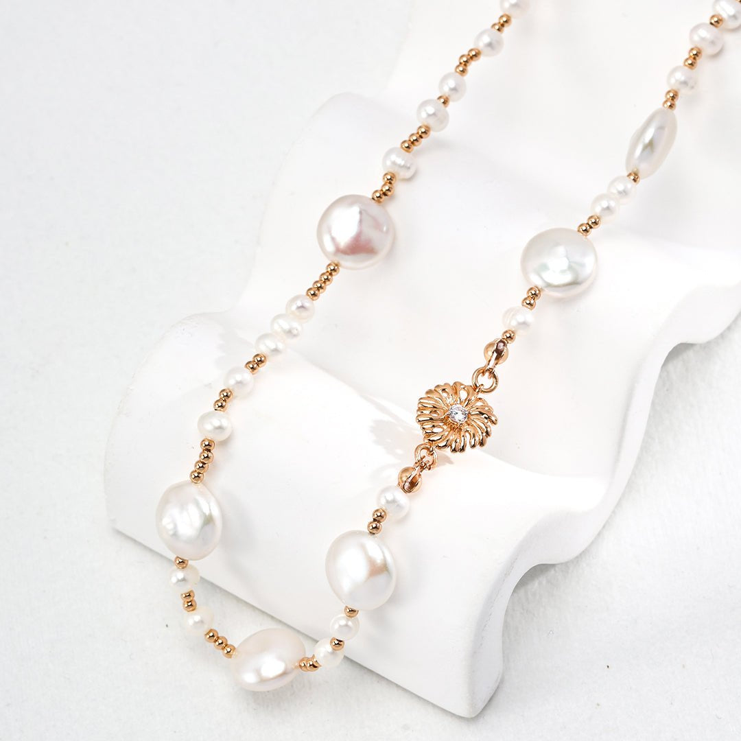 Coin Baroque Pearls Necklace - floysun