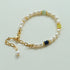 Colored Gemstone and Rice Pearl Beaded Bracelet - floysun