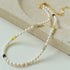 Colored Gemstone and Rice Pearl Beaded Necklace - floysun