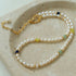 Colored Gemstone and Rice Pearl Beaded Necklace - floysun