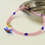 Colorful Cat's Eye Daisy Flower Beaded Necklace - floysun
