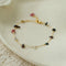 Colorful Chip Stone Starry Thin Bracelet (Turquoise & Tourmaline) - floysun