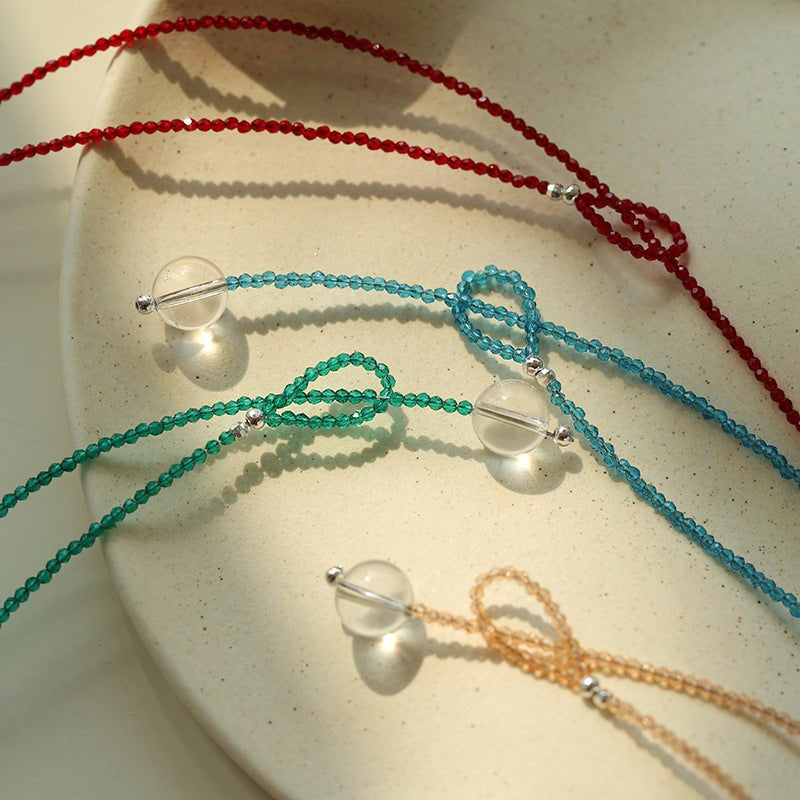 Colorful Crystal Beaded Long Necklace - floysun