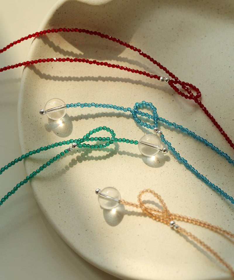 Colorful Crystal Beaded Long Necklace - floysun
