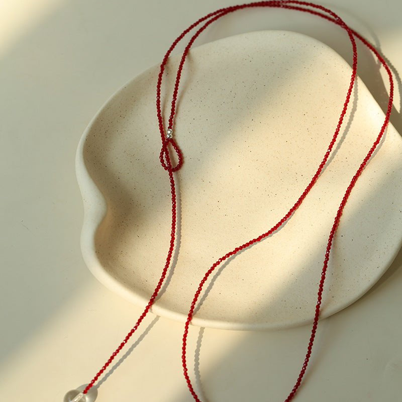 Colorful Crystal Beaded Long Necklace - floysun