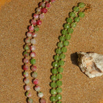 Colorful Dopamine Candy Tourmaline Beaded Necklace - floysun