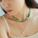 Colorful Dopamine Candy Tourmaline Beaded Necklace - floysun