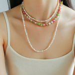 Colorful Dopamine Candy Tourmaline Beaded Necklace - floysun