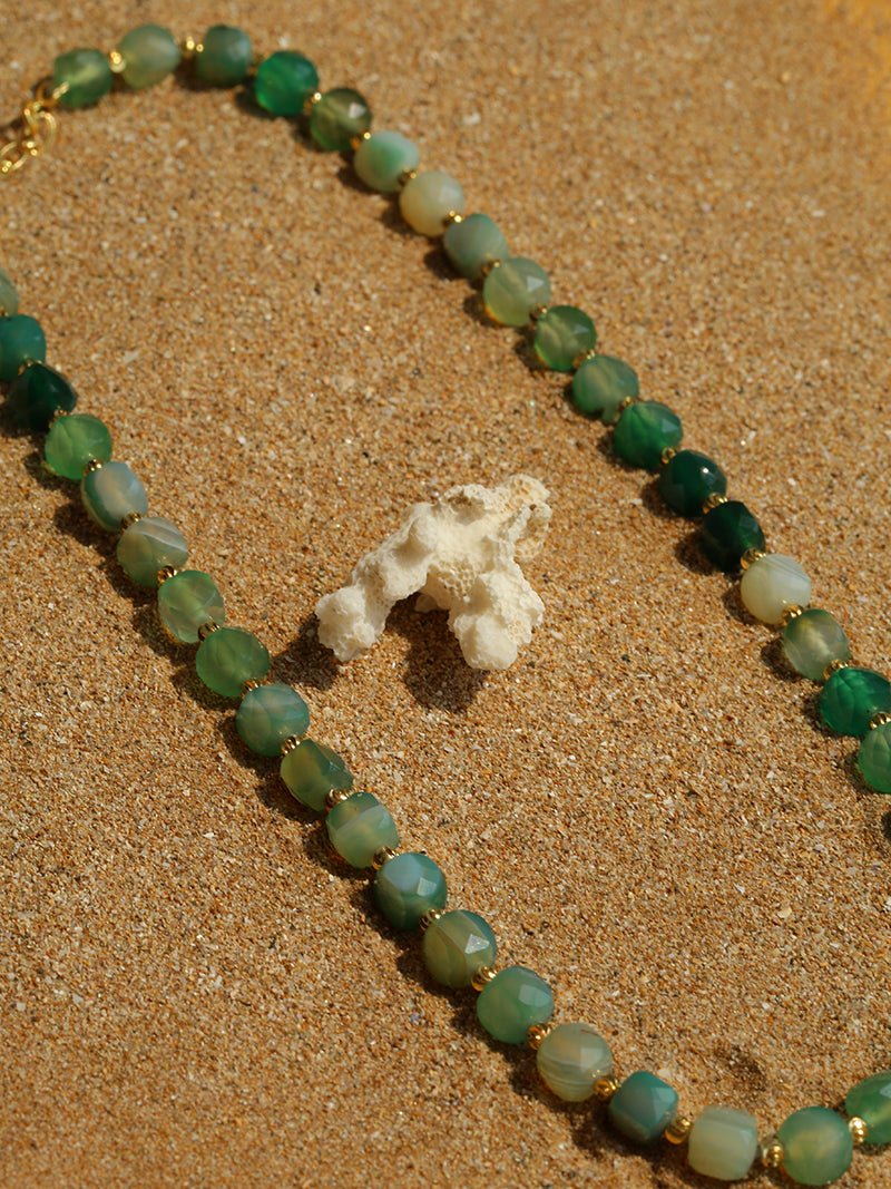 Colorful Dopamine Candy Tourmaline Beaded Necklace - floysun