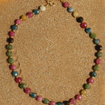 Colorful Dopamine Candy Tourmaline Beaded Necklace - floysun