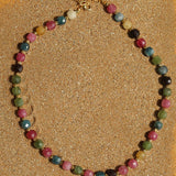 Colorful Dopamine Candy Tourmaline Beaded Necklace - floysun